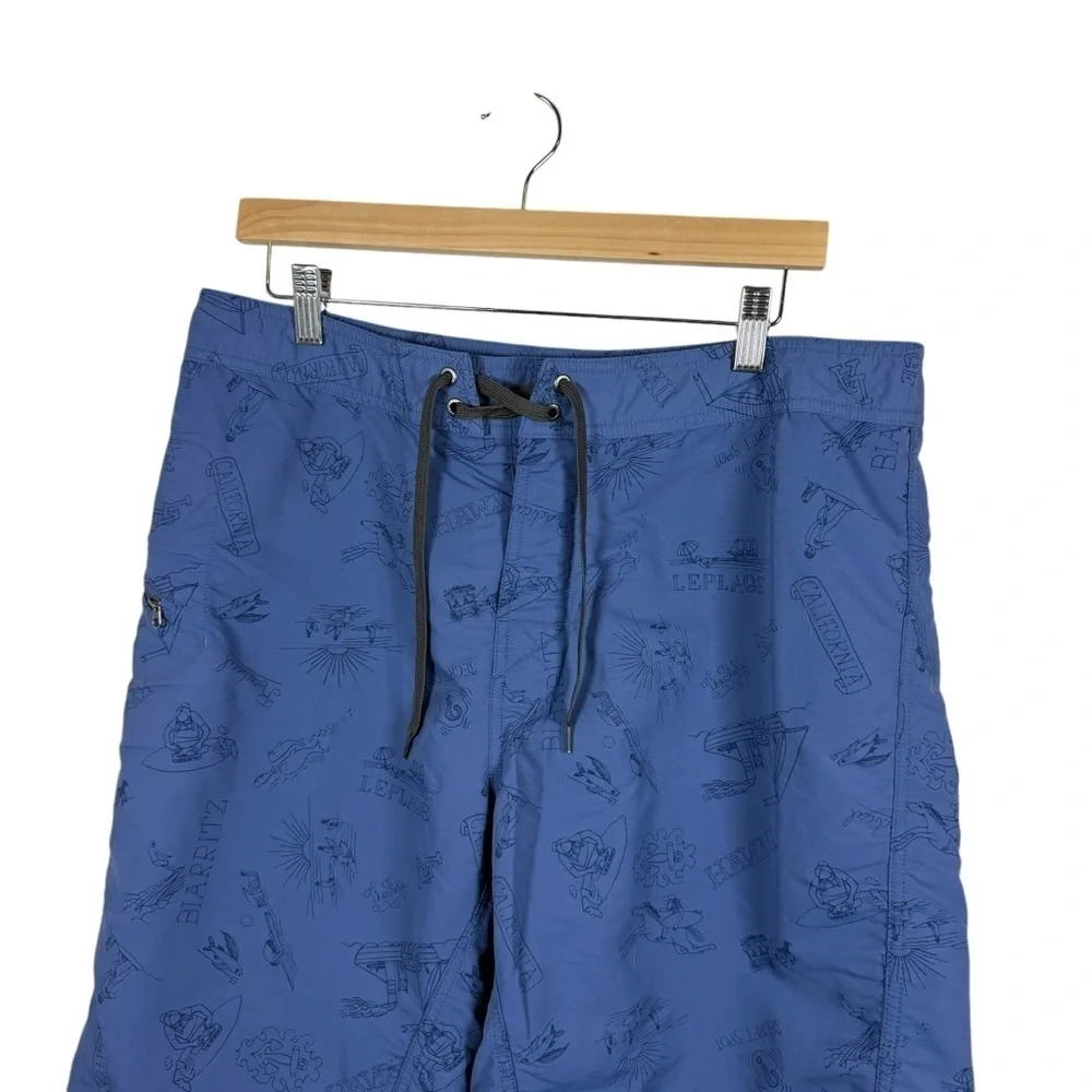Patagonia Men’s Wavefarer 19in Boardshort in Blue California Print Size 36